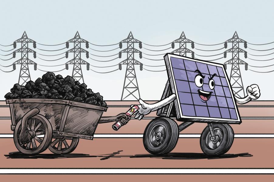 China's solar overtakes coal